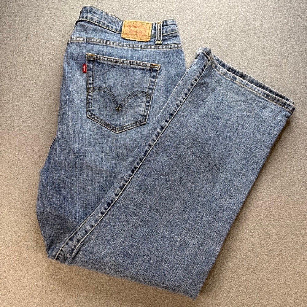 Vintage Levis 515 Bootcut Jeans Regular Fit Size 22M Blue Denim Y2K Retro Casual